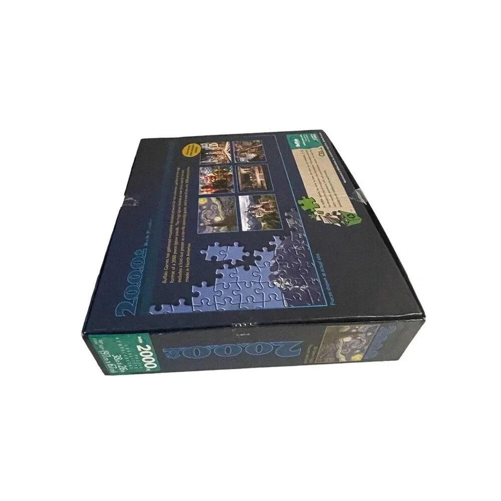2000pc THE STARRY NIGHT JIGSAW PUZZLE Vincent Van Gogh Buffalo Games Complete
